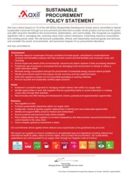 Sustainable Procurement Policy