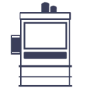 Cardboard Baler icon blue