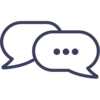 Communication icon blue