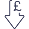 Cost Reduction icon blue