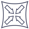 Reduced reliance icon blue