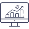 Reporting System Screen icon blue