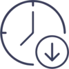 Time saving icon blue