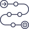 Waste Process Icon Blue