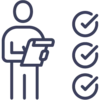 Waste Management review icon Blue